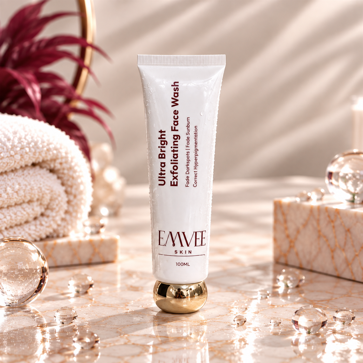 Ultra bright exfoliating face wash